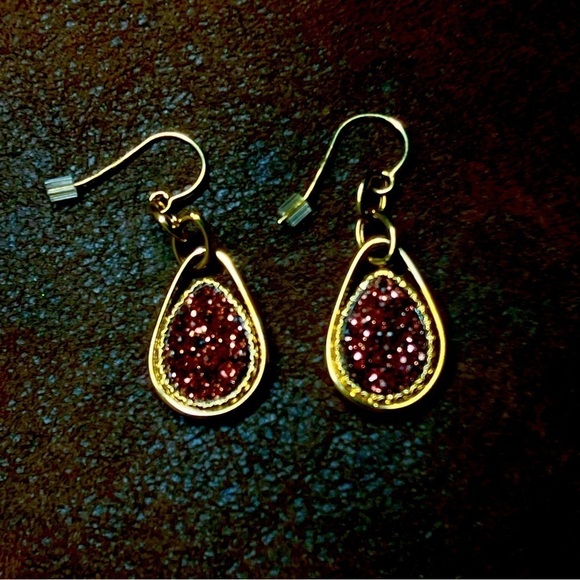 Jewelry - Druzy Agate Teardrop Earrings